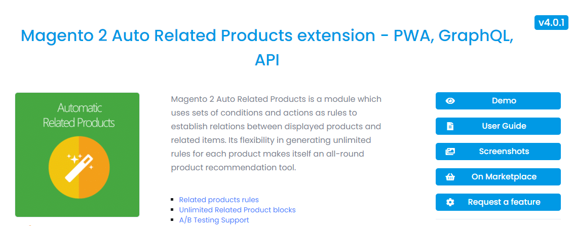Magento user guide display